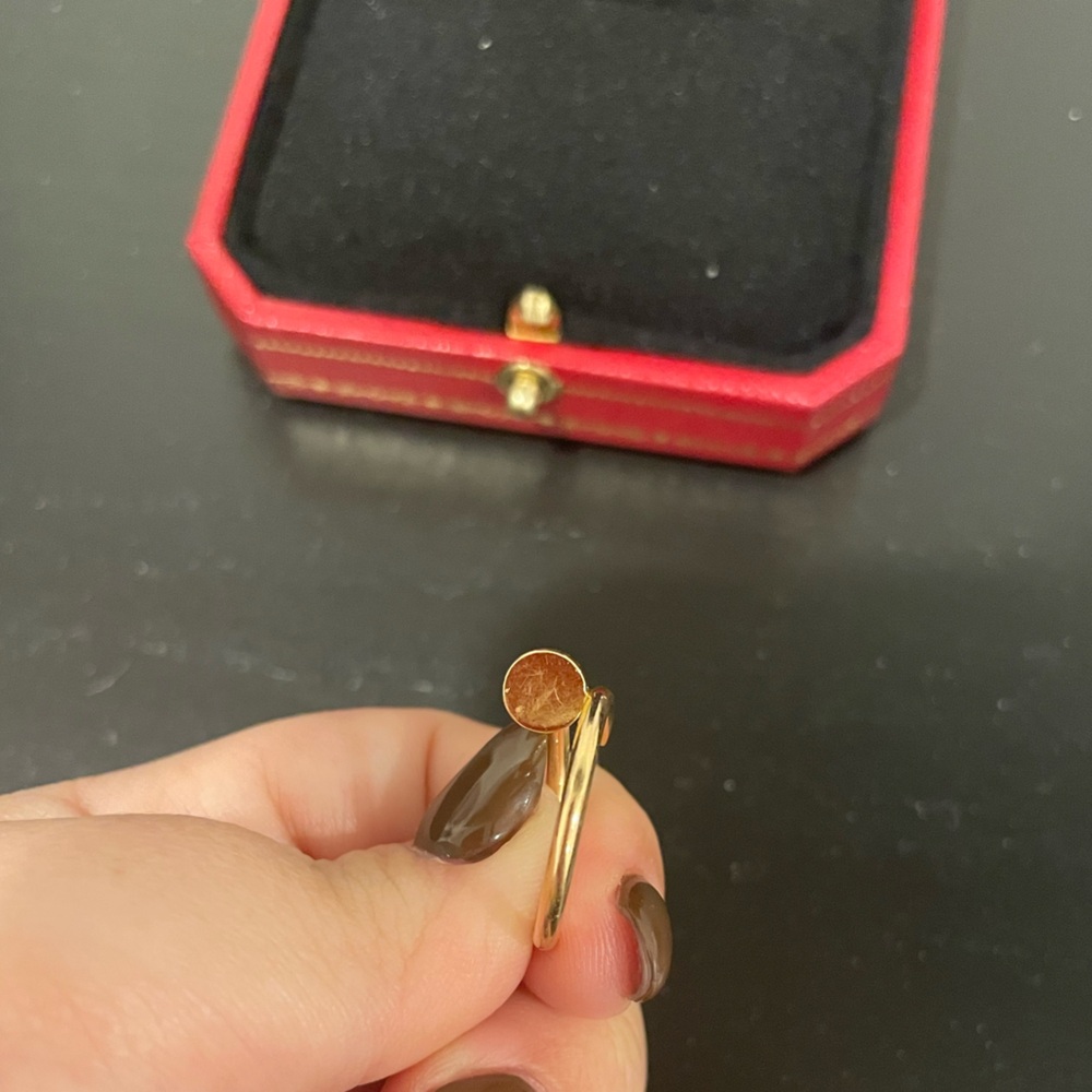 Cartier Juste Un Clou Small Model Rose Gold Ring Size 47 - Picture 4 of 7